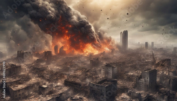 Obraz 世紀末のイメージ　爆発　生成AI