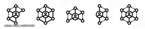 Fototapeta Communication vector icons. Teamwork concept icons. Network vector icons.