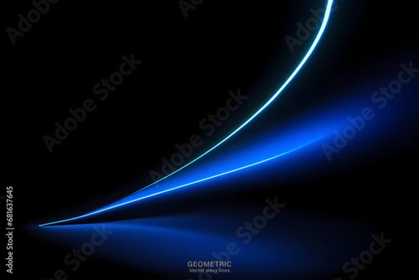 Fototapeta Minimal Abstarct Dynamic textured background design in 3D style with dark blue color. Vector illustration.