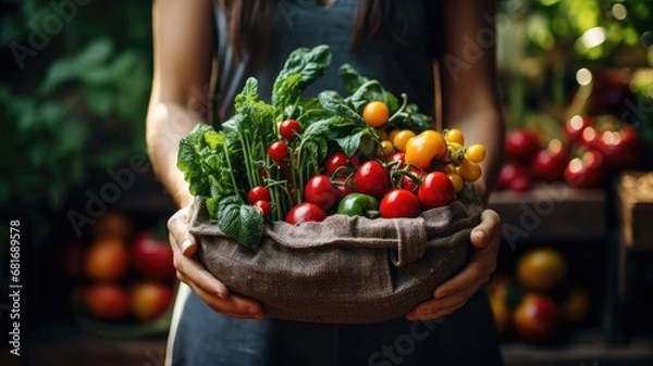 Fototapeta Orchard Harvest. Generative AI