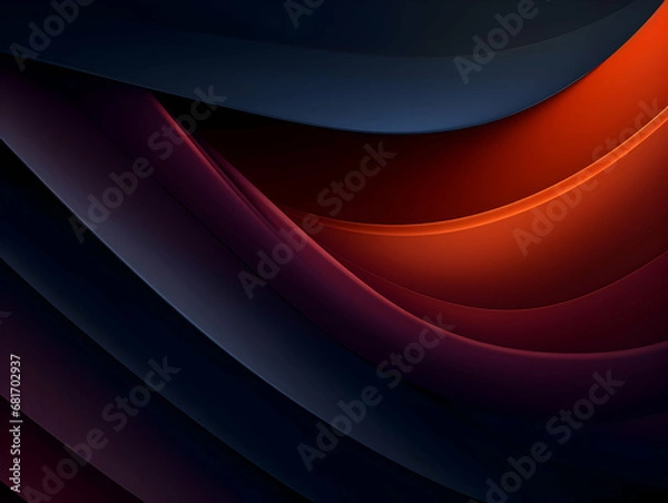 Fototapeta Abstract technology futuristic glowing curved line on dark blue background, Abstract flow gradient background, ai generated photo
