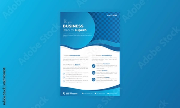 Fototapeta Business flyer design template vector background
