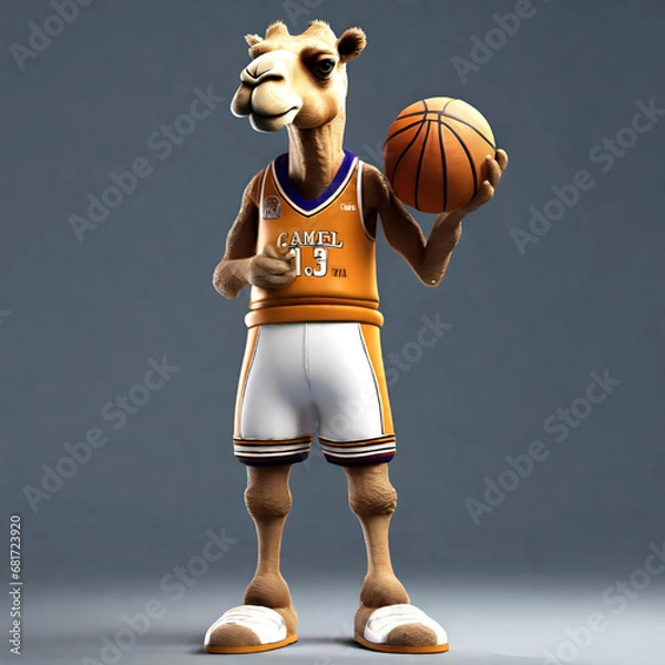 Fototapeta basketball player camel, Generative AI