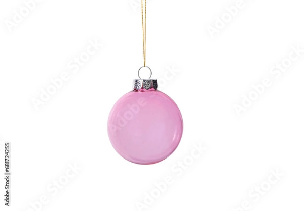 Obraz Transparent Christmas pink ball. Christmas background. Model.