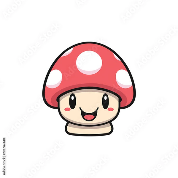 Fototapeta ai generated, layered, no background, baby mushroom, baby shower, invitation and other projects, png file