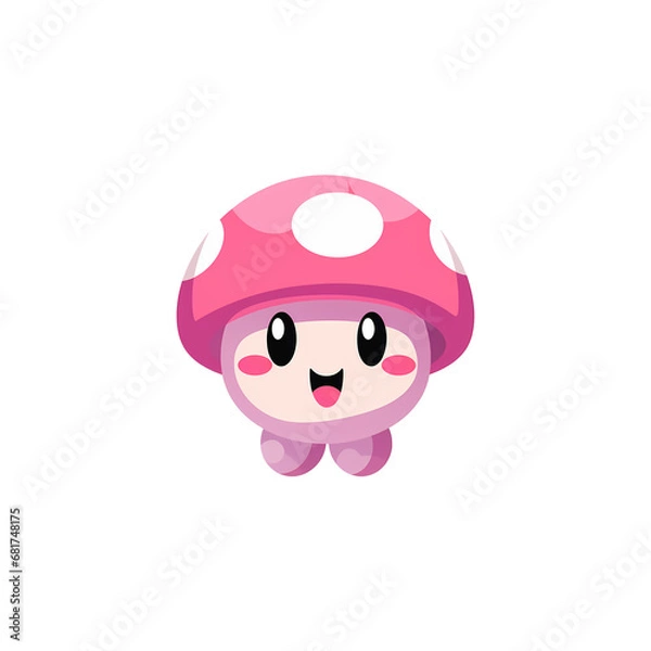 Fototapeta ai generated, layered, no background, baby mushroom, baby shower, invitation and other projects, png file