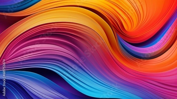 Fototapeta The surface is smooth with multicolored streaming designs consistent