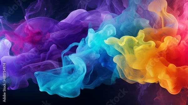 Fototapeta Dynamic colors mix in theoretical scenery pattern