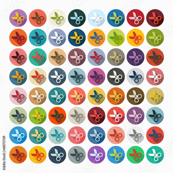 Fototapeta Flat design: scissors