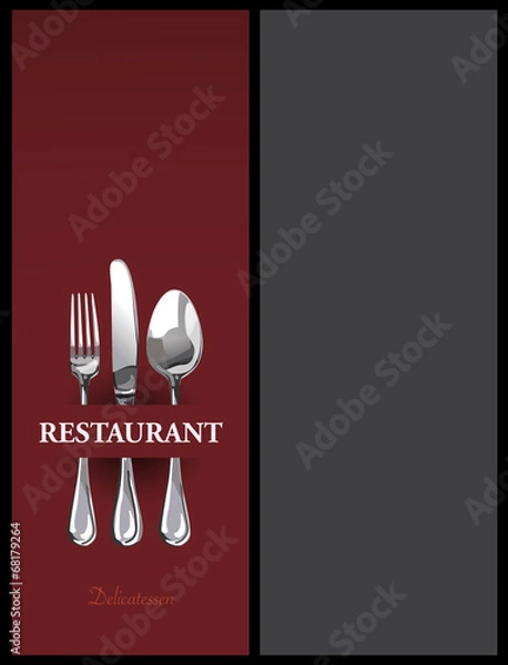 Obraz Menu Restaurant Catering Gastroservice Logo