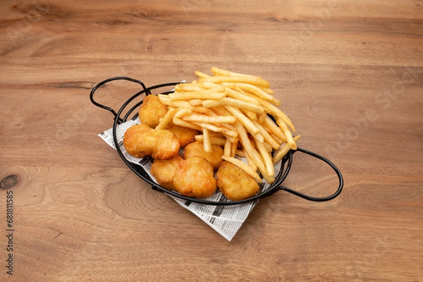 Obraz Chicken Nugget with fries 