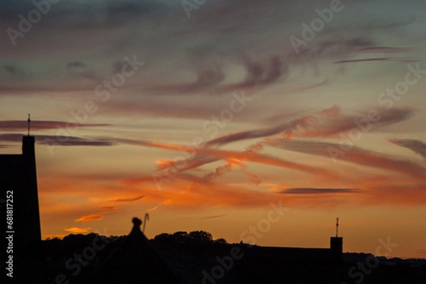 Obraz Dramatic Sky Over Rooftops