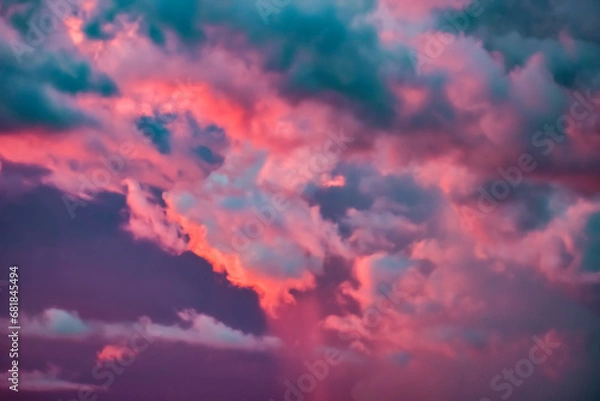 Obraz red clouds at sunset