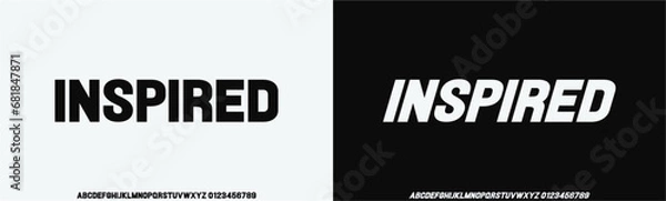 Fototapeta Modern Bold Font. Sans Serif Font. Regular Italic Uppercase Lowercase Typography urban style alphabet fonts for fashion, sport, technology, digital, movie, logo design, vector illustration