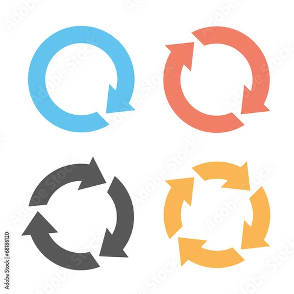 Fototapeta Four arrow reload icons