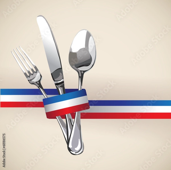 Obraz Logo francuskiej restauracji catering Gastroservice