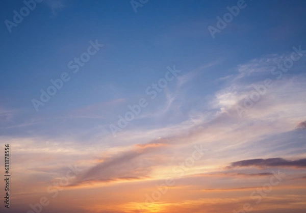 Fototapeta Dramatic sunset sky for nature background