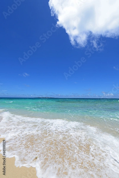 Fototapeta 南国の美しいビーチと紺碧の空