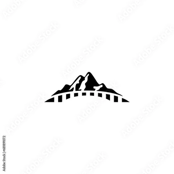 Obraz mountain bridge logo design