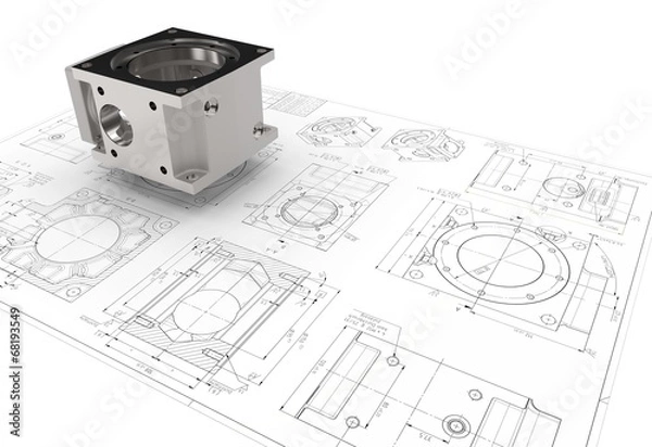 Obraz CAD-Modell Gehäuse