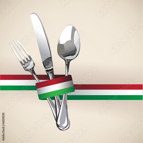 Obraz Italian Restaurant Catering Gastroservice Logo