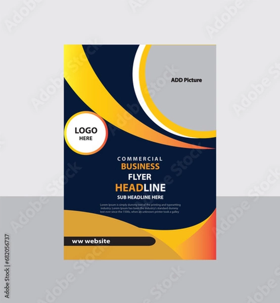 Obraz corporate flyer design template