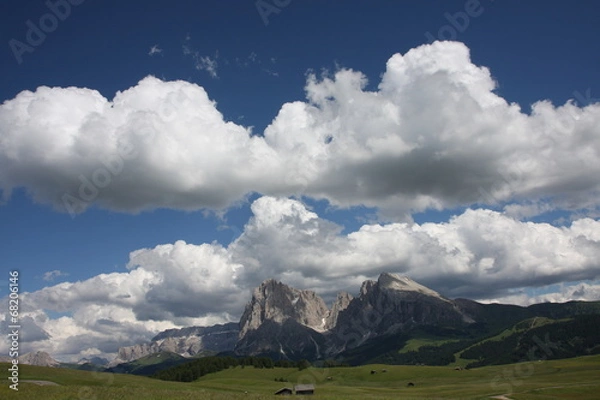 Fototapeta Sasso lungo e sasso piatto Alpe di Siusi trentino