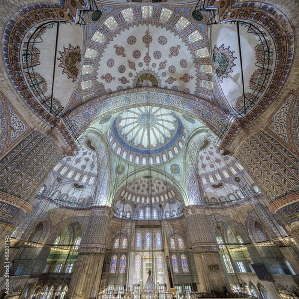 Fototapeta Internal view of Blue Mosque, Sultanahmet, Istanbul