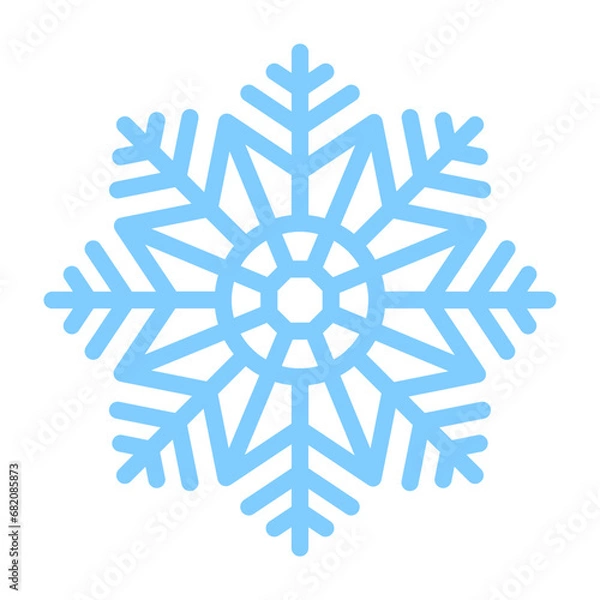 Fototapeta snowflake on white background
