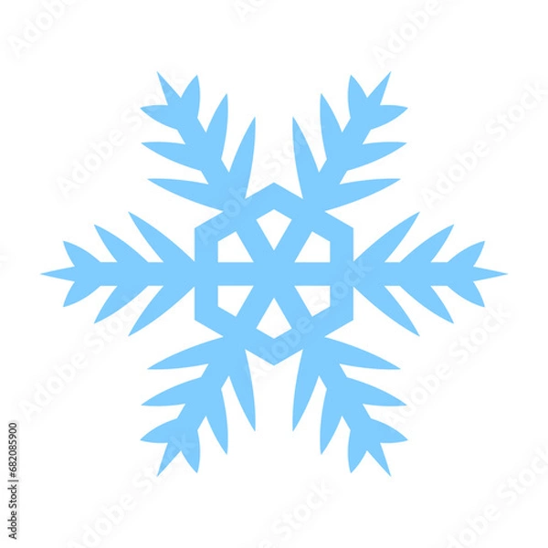 Fototapeta snowflake on white background