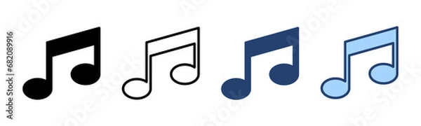 Fototapeta Music icon vector. note music sign and symbol