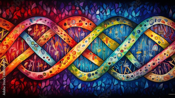 Fototapeta abstract weave background, colorful backdrop