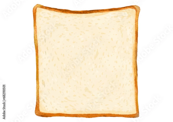 Obraz 焼く前の食パン-スライス1枚