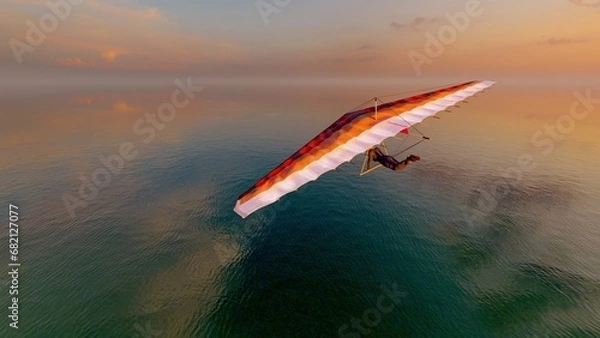Fototapeta Flight over the ocean