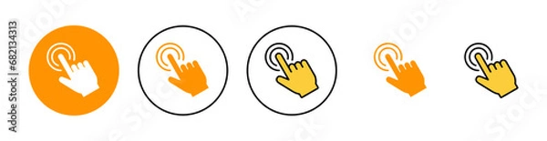 Fototapeta Hand click icon set  for web and mobile app. pointer sign and symbol. hand cursor icon