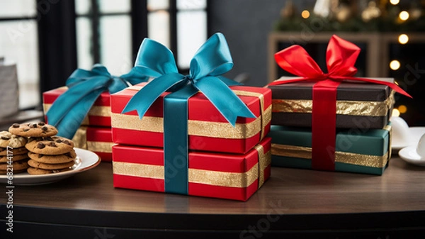 Obraz ギフトボックスとクッキー