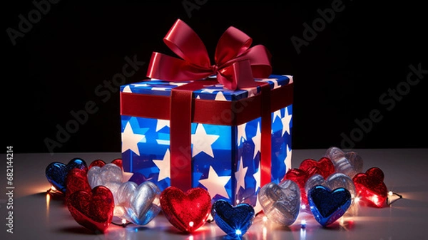 Obraz 星柄のギフトボックス