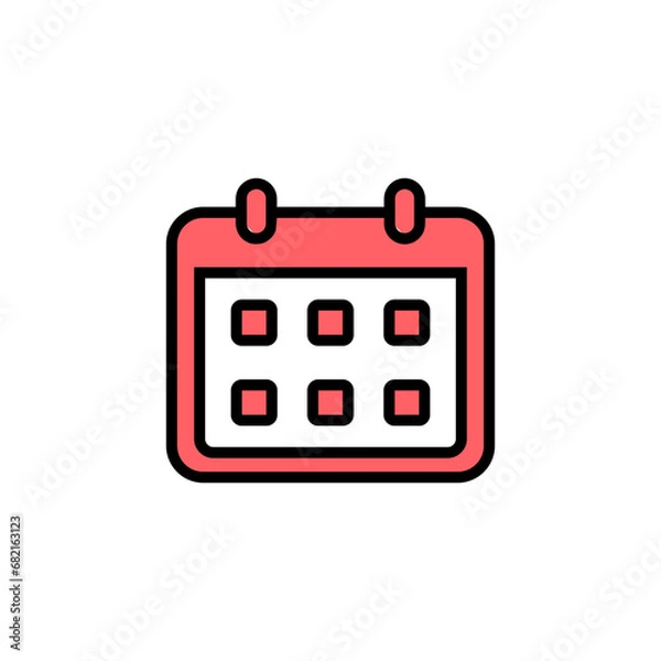 Obraz Calendar icon set illustration. Calender sign and symbol. Schedule icon symbol