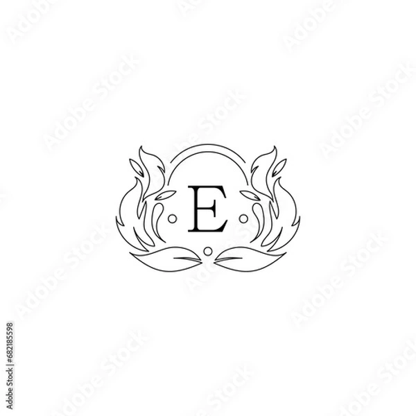Obraz Luxury Logo Alphabet E
