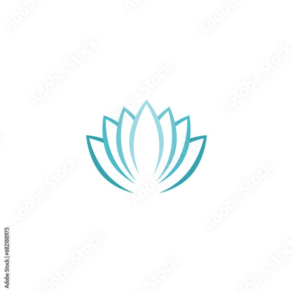 Obraz Lotus logo icon isolated on transparent background