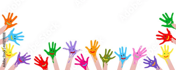 Obraz kolorowe ręce