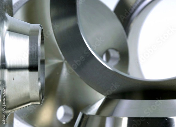 Obraz Flanschgruppe auf weißem Hintergrund