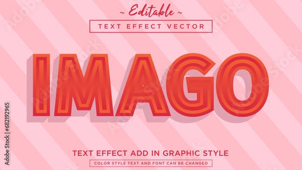 Fototapeta Charming and cool text style effect fully editable text effect