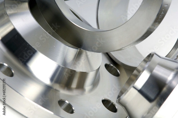 Obraz Flanschgruppe auf weißem Hintergrund