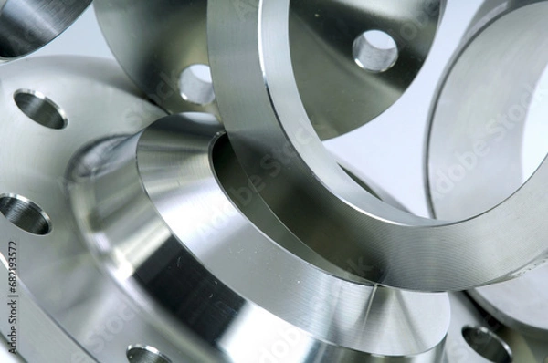 Obraz Flanschgruppe auf weißem Hintergrund