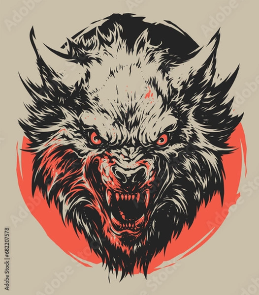 Obraz Vector Angry Wolf