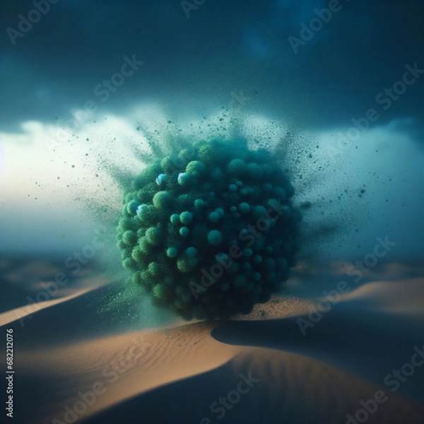 Obraz Emerald Disintegration · Surreal Desert Mirage