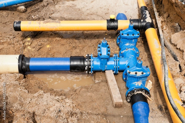 Obraz Arbeiten an der Gas- und Wasserversorgung