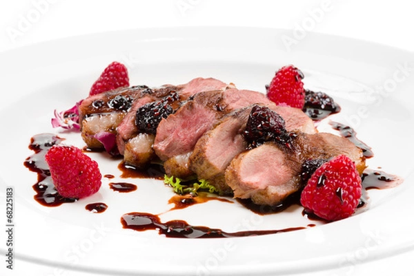 Obraz Duck with raspberry