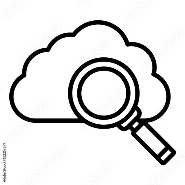 Fototapeta Cloud Searching Icon